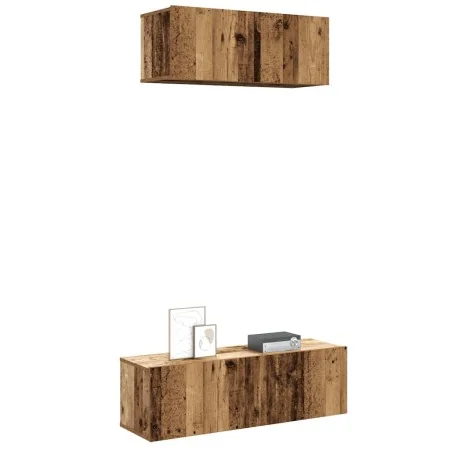 Conjunto de mueble de TV 2 piezas montado la pared madera vieja de , Muebles TV - Ref: Foro24-3329005, Precio: 100,79 €, Desc...