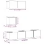 Conjunto de mueble de TV 4 piezas montado la pared madera vieja von , TV-Möbel - Ref: Foro24-3329219, Preis: 134,98 €, Rabatt: %