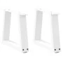 Patas para mesa de comedor forma V 2 uds blanco 40x(30-31,3) cm by , Table legs - Ref: Foro24-4012525, Price: 48,38 €, Discou...