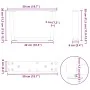 Patas para mesa de comedor forma V 2 uds blanco 50x(30-31,3) cm by , Table legs - Ref: Foro24-4012609, Price: 59,62 €, Discou...