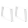 Patas para mesa de comedor forma V 2 uds blanco 60x(30-31,3) cm by , Table legs - Ref: Foro24-4012533, Price: 63,33 €, Discou...
