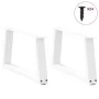 Patas para mesa de comedor forma V 2 uds blanco 60x(30-31,3) cm by , Table legs - Ref: Foro24-4012533, Price: 63,33 €, Discou...