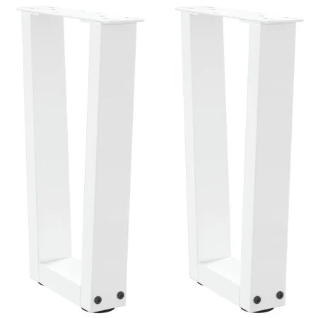 Patas para mesa de comedor en forma de V 2 uds blanco acero by , Table legs - Ref: Foro24-4012621, Price: 53,74 €, Discount: %