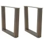 Patas para mesa de comedor forma de V 2 uds acero natural acero by , Table legs - Ref: Foro24-4012635, Price: 70,35 €, Discou...