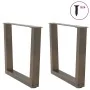 Patas para mesa de comedor forma de V 2 uds acero natural acero by , Table legs - Ref: Foro24-4012635, Price: 70,35 €, Discou...