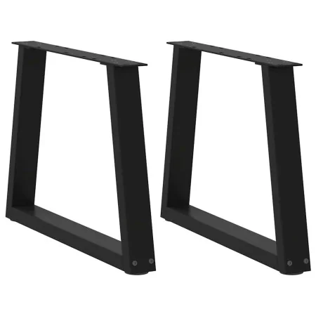 Patas para mesa de comedor forma V 2 uds negro 60x(42-43,3) cm by , Table legs - Ref: Foro24-4012552, Price: 65,12 €, Discoun...