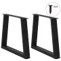 Patas para mesa de comedor forma V 2 uds negro 60x(42-43,3) cm by , Table legs - Ref: Foro24-4012552, Price: 65,12 €, Discoun...