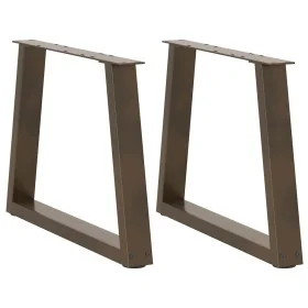 Patas para mesa de comedor forma de V 2 uds acero natural acero by , Table legs - Ref: Foro24-4012559, Price: 77,61 €, Discou...