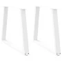 Patas para mesa de comedor en forma de V 2 uds blanco acero by , Table legs - Ref: Foro24-4012573, Price: 99,29 €, Discount: %