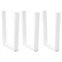 Patas para mesa de comedor forma V 2 uds blanco 70x(72-73,3) cm by , Table legs - Ref: Foro24-4012661, Price: 136,81 €, Disco...