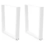 Patas para mesa de comedor en forma de V 2 uds blanco acero by , Table legs - Ref: Foro24-4012649, Price: 98,77 €, Discount: %