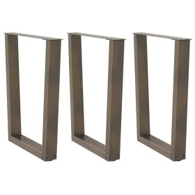 Patas para mesa de comedor en forma de V 3 uds acero natural by , Table legs - Ref: Foro24-4012663, Price: 136,81 €, Discount: %