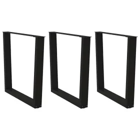 Patas para mesa de comedor en forma de V 3 uds acero negro by , Table legs - Ref: Foro24-4012668, Price: 134,55 €, Discount: %