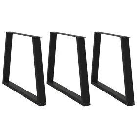 Patas para mesa de comedor en forma de V 3 uds acero negro by , Table legs - Ref: Foro24-4012592, Price: 145,55 €, Discount: %