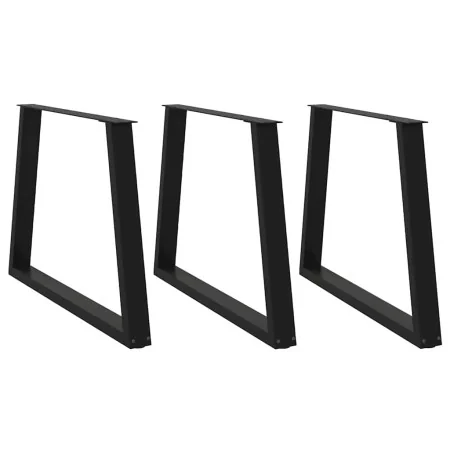 Patas para mesa de comedor en forma de V 3 uds acero negro de , Patas para mesas - Ref: Foro24-4012592, Precio: 145,55 €, Des...