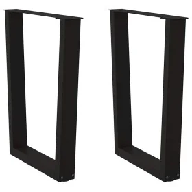Patas para mesa de comedor forma V 2 uds negro 60x(72-73,3) cm de , Patas para mesas - Ref: Foro24-4012640, Precio: 81,32 €, ...