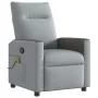 Sillón reclinable de masaje de tela gris claro by , Armchairs - Ref: Foro24-4104832, Price: 204,11 €, Discount: %