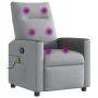 Sillón reclinable de masaje de tela gris claro by , Armchairs - Ref: Foro24-4104832, Price: 204,11 €, Discount: %