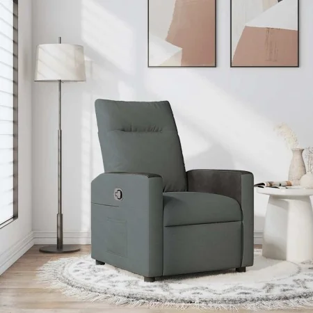 Sillón reclinable de tela gris oscuro by , Armchairs - Ref: Foro24-4104826, Price: 187,55 €, Discount: %