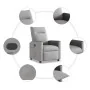 Sillón reclinable de tela gris nube by , Armchairs - Ref: Foro24-4104824, Price: 188,55 €, Discount: %