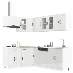 Mueble cocina Kalmar blanco brillo 11 pzas madera contrachapada von , Küchenschränke - Ref: Foro24-3314883, Preis: 785,16 €, ...