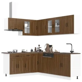 Mueble cocina Kalmar roble marrón 11 pzas madera contrachapada von , Küchenschränke - Ref: Foro24-3314888, Preis: 695,10 €, R...