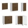 Mueble cocina Kalmar roble marrón 11 pzas madera contrachapada von , Küchenschränke - Ref: Foro24-3314888, Preis: 695,10 €, R...