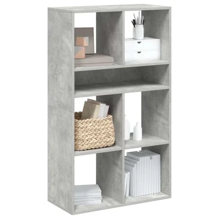 Estantería madera ingeniería gris hormigón 66x31x112 cm de , Librerías y estanterías - Ref: Foro24-860304, Precio: 72,32 €, D...