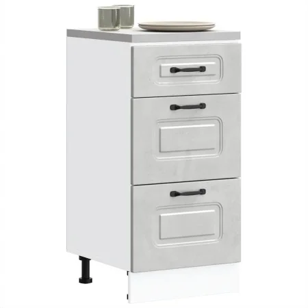 Mueble bajo de cocina Kalmar madera de ingeniería gris hormigón de , Armarios de cocina - Ref: Foro24-854244, Precio: 90,11 €...