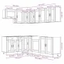 Mueble cocina Porto roble sonoma 11 pzas madera contrachapada von , Küchenschränke - Ref: Foro24-3314904, Preis: 686,57 €, Ra...