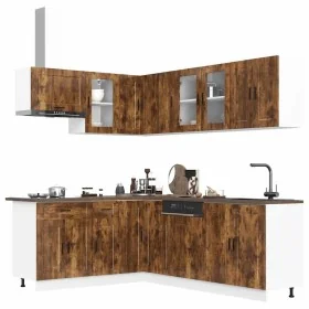 Mueble cocina Porto roble ahumado 11 pzas madera contrachapada von , Küchenschränke - Ref: Foro24-3314906, Preis: 707,32 €, R...