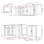 Mueble cocina Porto roble ahumado 11 pzas madera contrachapada von , Küchenschränke - Ref: Foro24-3314906, Preis: 707,32 €, R...