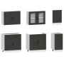 Mueble de cocina Kalmar negra 7 piezas madera contrachapada de , Armarios de cocina - Ref: Foro24-3314732, Precio: 668,84 €, ...
