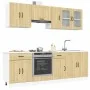 Mueble cocina Kalmar roble sonoma 8 pzas madera contrachapada von , Küchenschränke - Ref: Foro24-3314834, Preis: 525,75 €, Ra...
