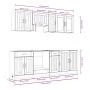 Mueble cocina Kalmar roble ahumado 8 pzas madera contrachapada by , Kitchen cabinets - Ref: Foro24-3314836, Price: 542,91 €, ...
