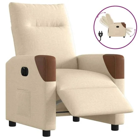 Sillón reclinable eléctrico de tela crema von , Sessel - Ref: Foro24-3323994, Preis: 240,20 €, Rabatt: %