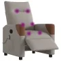 Sillón reclinable de masaje eléctrico tela gris taupe de , Sillones - Ref: Foro24-3324003, Precio: 267,98 €, Descuento: %