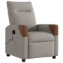 Sillón reclinable de masaje eléctrico tela gris taupe de , Sillones - Ref: Foro24-3324003, Precio: 267,98 €, Descuento: %