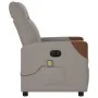 Sillón reclinable de masaje eléctrico tela gris taupe de , Sillones - Ref: Foro24-3324003, Precio: 267,98 €, Descuento: %