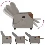 Sillón reclinable de masaje eléctrico tela gris taupe de , Sillones - Ref: Foro24-3324003, Precio: 267,98 €, Descuento: %