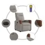 Sillón reclinable de masaje eléctrico tela gris taupe de , Sillones - Ref: Foro24-3324003, Precio: 267,98 €, Descuento: %