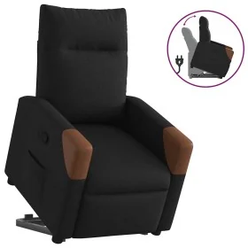 Sillón reclinable elevable tela negro de , Sillones - Ref: Foro24-3324008, Precio: 272,49 €, Descuento: %