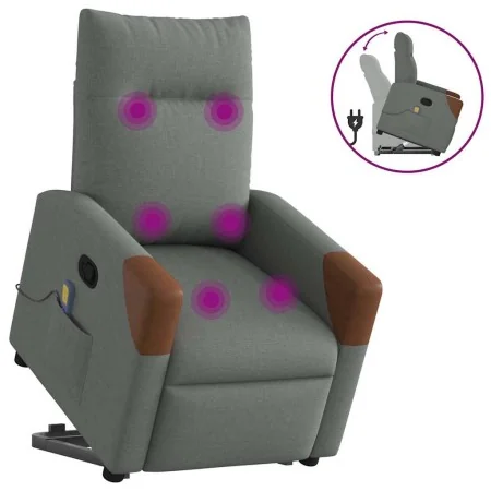Silla de masaje reclinable de pie de tela gris oscuro by , Armchairs - Ref: Foro24-3324015, Price: 292,49 €, Discount: %