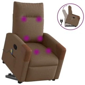 Silla de masaje reclinable de pie de tela marrón de , Sillones - Ref: Foro24-3324017, Precio: 301,69 €, Descuento: %