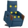 Sillón reclinable de masaje elevable tela azul by , Armchairs - Ref: Foro24-3324020, Price: 301,79 €, Discount: %
