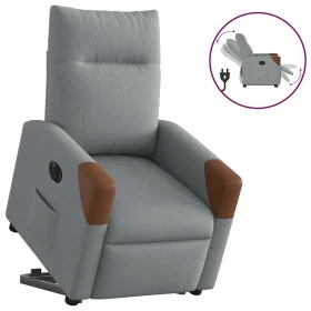 Sillón eléctrico reclinable elevable de tela gris claro de , Sillones - Ref: Foro24-3324022, Precio: 323,13 €, Descuento: %