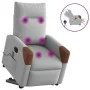 Sillón de masaje eléctrico reclinable elevable tela gris nube by , Armchairs - Ref: Foro24-3324029, Price: 338,03 €, Discount: %