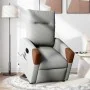 Sillón de masaje eléctrico reclinable elevable tela gris nube by , Armchairs - Ref: Foro24-3324029, Price: 338,03 €, Discount: %