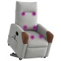 Sillón de masaje eléctrico reclinable elevable tela gris nube by , Armchairs - Ref: Foro24-3324029, Price: 338,03 €, Discount: %