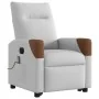 Sillón de masaje eléctrico reclinable elevable tela gris nube by , Armchairs - Ref: Foro24-3324029, Price: 338,03 €, Discount: %